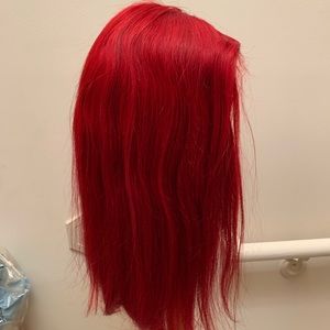 Deep Red Human Hair Wig